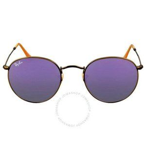 Ray-Ban Round Lilac Mirror Sunglasses RB3447 167/4K 50